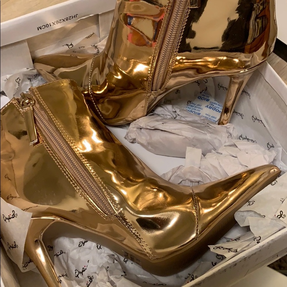 Rose gold boots